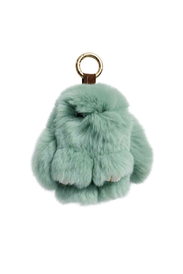 LLAVERO DE CONEJO DE PELO DE CONEJO PARA BOLSO Y LLAVES HAC-YSK1331