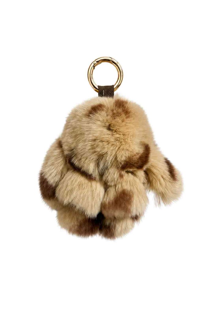 LLAVERO DE CONEJO DE PELO DE CONEJO PARA BOLSO Y LLAVES HAC-YSK1331