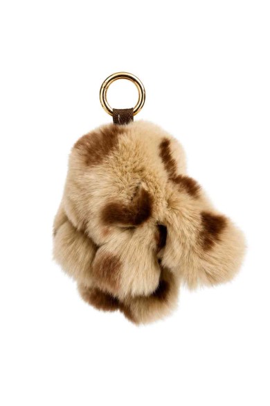 LLAVERO DE CONEJO DE PELO DE CONEJO PARA BOLSO Y LLAVES HAC-YSK1331