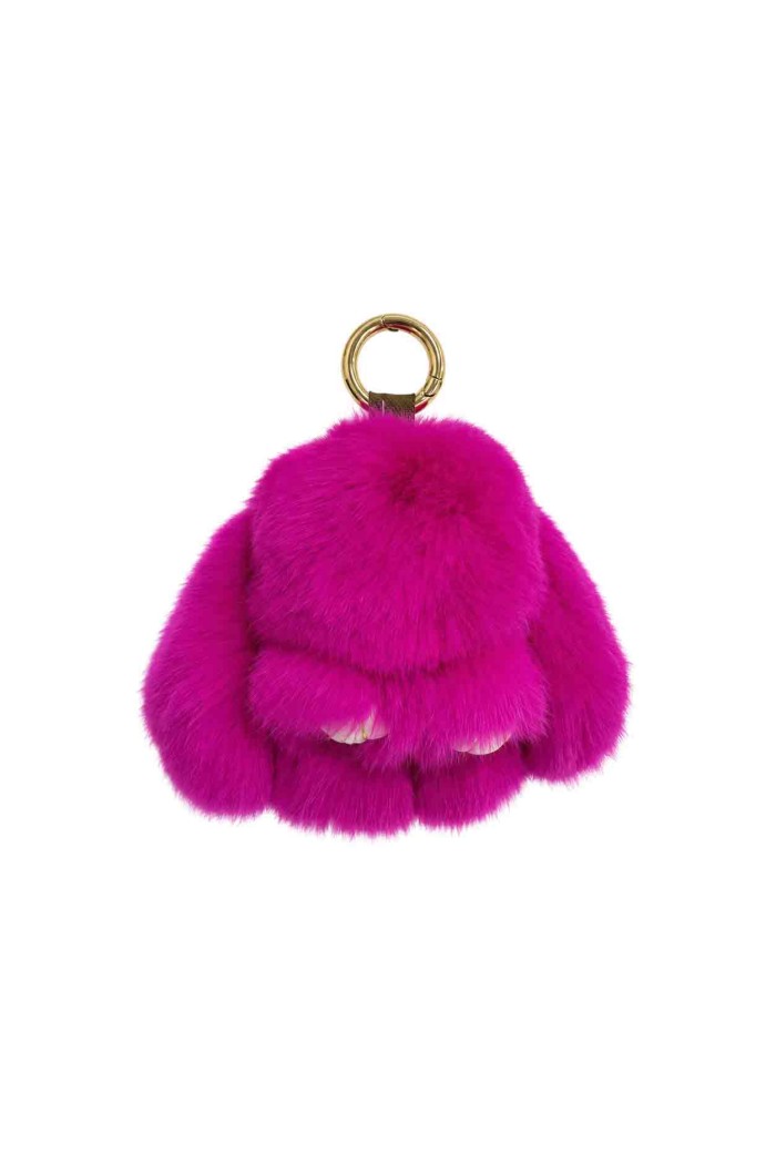 LLAVERO DE CONEJO DE PELO DE CONEJO PARA BOLSO Y LLAVES HAC-YSK1331