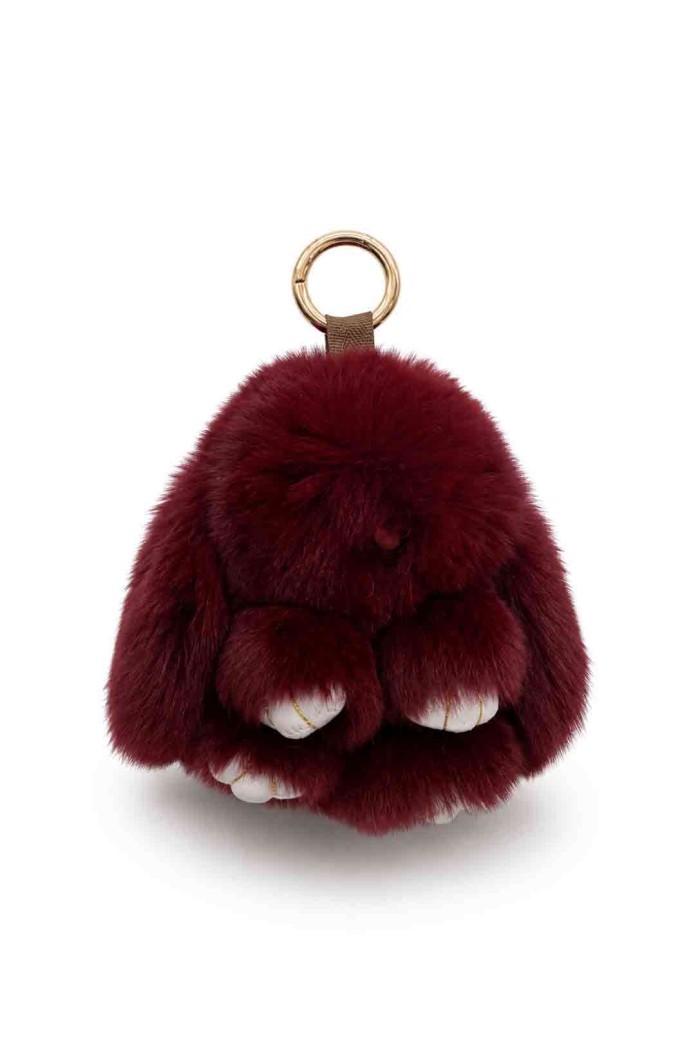 LLAVERO DE CONEJO DE PELO DE CONEJO PARA BOLSO Y LLAVES HAC-YSK1331