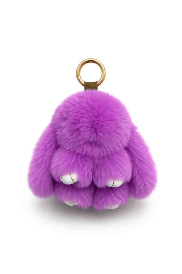 LLAVERO DE CONEJO DE PELO DE CONEJO PARA BOLSO Y LLAVES HAC-YSK1331