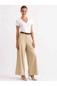 PANTALÓN PALAZZO DE TIRO ALTO CON CINTURÓN ESTAMPADO DBT-X6334