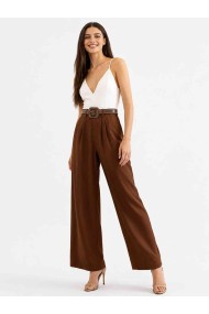 PANTALÓN PALAZZO DE TIRO ALTO CON CINTURÓN DE TACHUELAS DBT-X6331