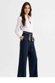 PANTALÓN PALAZZO DE TIRO ALTO CON CINTURÓN TIPO PAÑUELO DBT-X6333