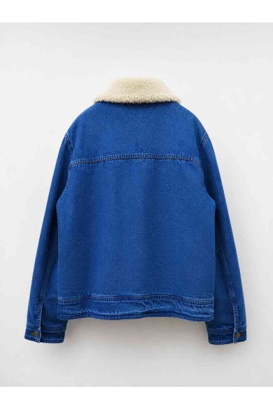 CHAQUETA VAQUERA ACOLCHADA PARA MUJER CON CUELLO DE BORREGUILLO Y FORRO CÁLIDO TY-M9559