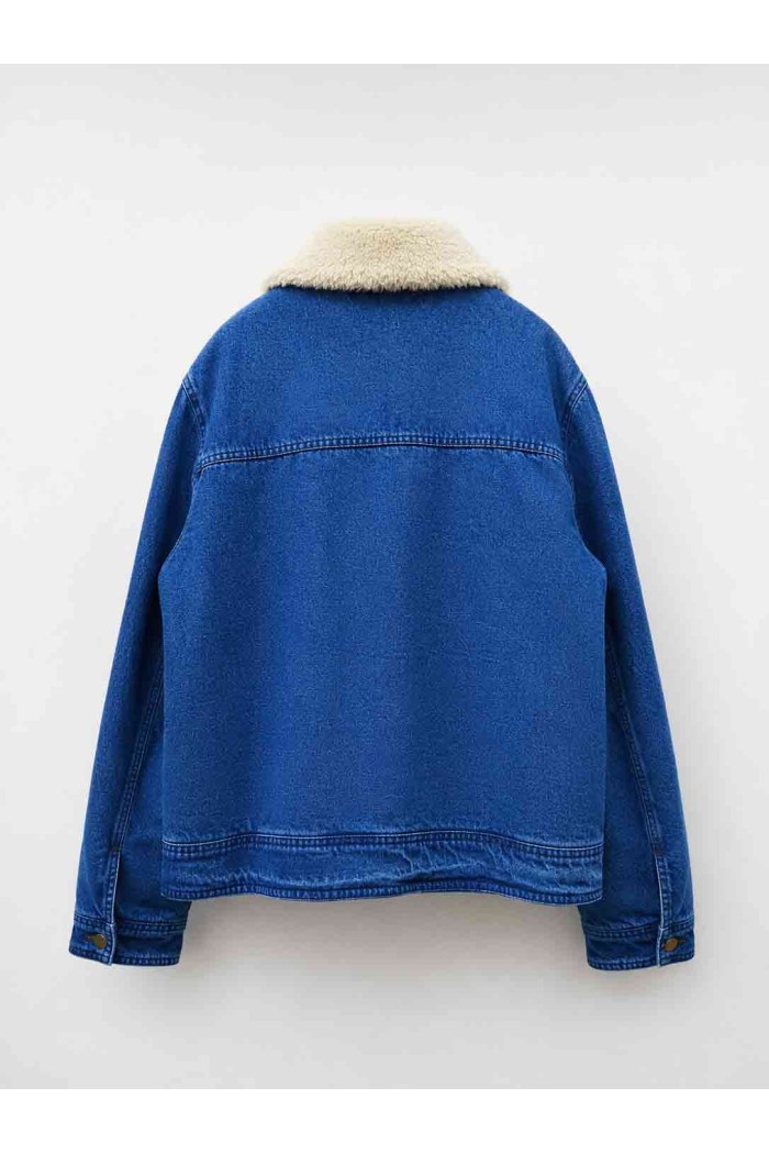 CHAQUETA VAQUERA ACOLCHADA PARA MUJER CON CUELLO DE BORREGUILLO Y FORRO CÁLIDO TY-M9559