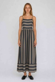 Vestido Largo De Tirantes Con Rayas Para Mujer FBZMR22588