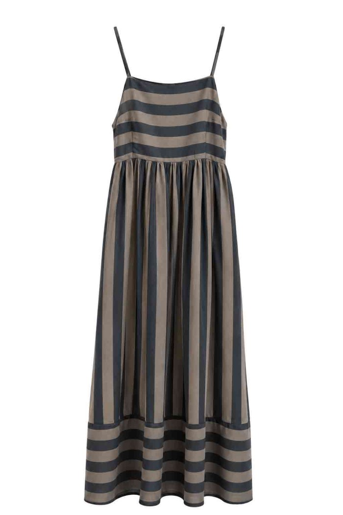 Vestido Largo De Tirantes Con Rayas Para Mujer FBZMR22588