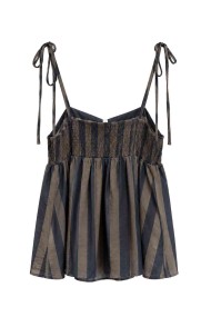Vestido Corto De Tirantes Ajustables Con Rayas Para Mujer FBZMR22585