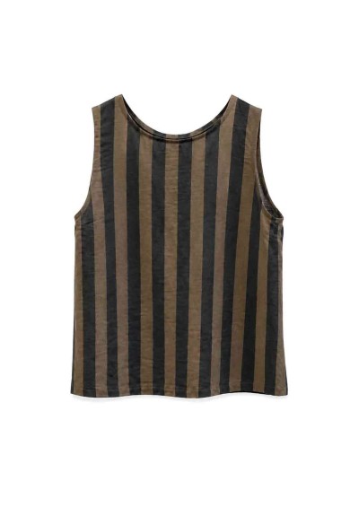 Camiseta De Tirantes Con Rayas Verticales Para Mujer FBZMR22576