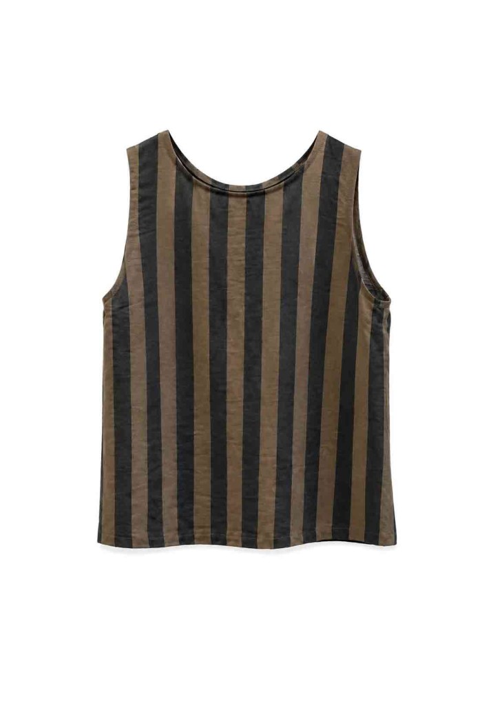 Camiseta De Tirantes Con Rayas Verticales Para Mujer FBZMR22576