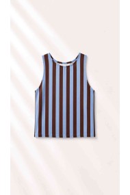 Camiseta De Tirantes Con Rayas Verticales Para Mujer FBZMR22578