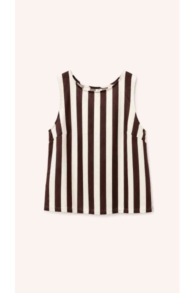 Camiseta De Tirantes Con Rayas Verticales Para Mujer FBZMR22577