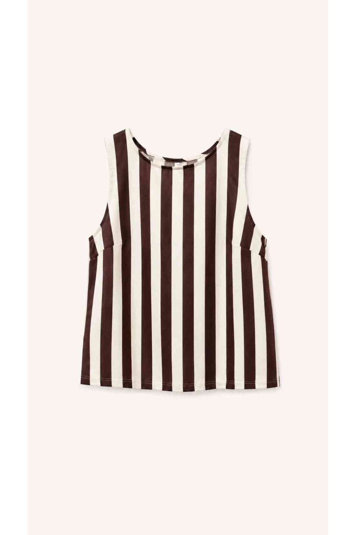 Camiseta De Tirantes Con Rayas Verticales Para Mujer FBZMR22577