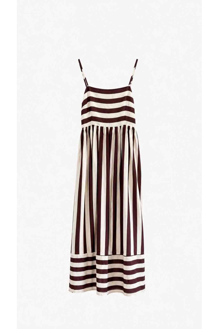Vestido Largo De Tirantes Con Rayas Para Mujer FBZMR22589
