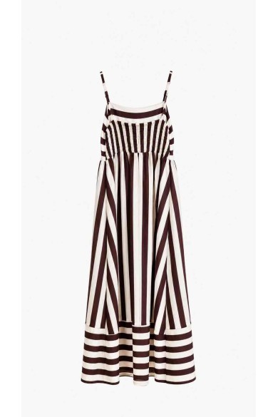 Vestido Largo De Tirantes Con Rayas Para Mujer FBZMR22589