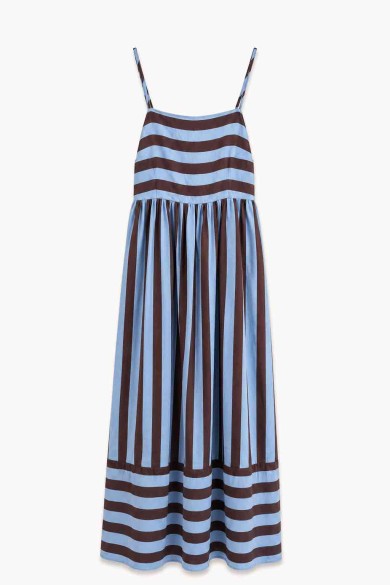 Vestido Largo De Tirantes Con Rayas Para Mujer FBZMR22590