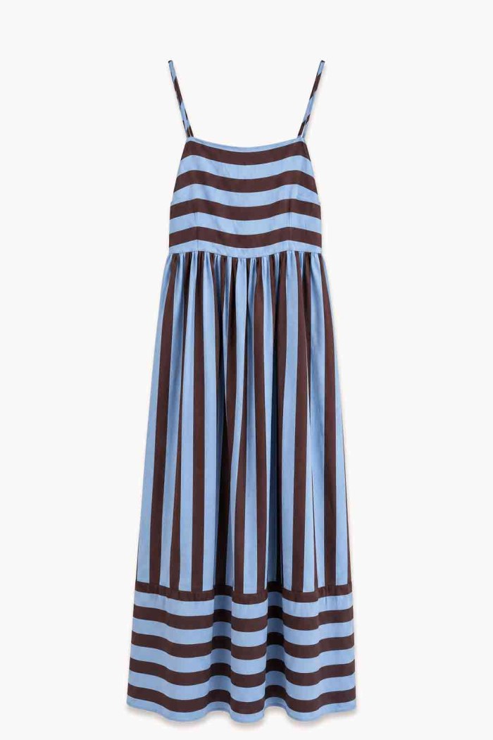 Vestido Largo De Tirantes Con Rayas Para Mujer FBZMR22590