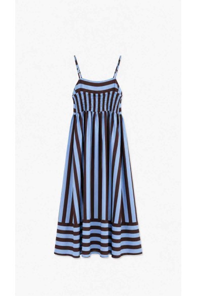 Vestido Largo De Tirantes Con Rayas Para Mujer FBZMR22590