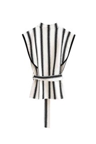 Chaleco Largo Mujer Estampado con Botones y Cinturón, Diseño Sin Mangas Estilo Casual Elegante FBZMR22608
