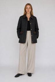 CHAQUETA ACOLCHADA CON CAPUCHA DESMONTABLE Y CUELLO DE PANA PARA MUJER MARRON OSCURO TY-M9297