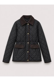CHAQUETA ACOLCHADA CON CAPUCHA DESMONTABLE Y CUELLO DE PANA PARA MUJER MARRON OSCURO TY-M9297