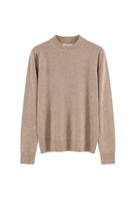 Jersey básico de punto fino con cuello perkins para mujer TB-3703