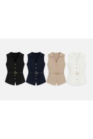 Chaleco Sastrero Sin Mangas Con Cinturón Para Mujer TB-SF8508