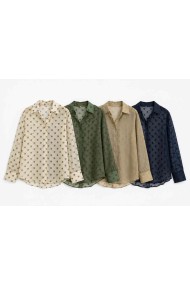 Blusa Camisera De Plumeti Con Lunares Para Mujer TB-X6353