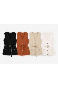 Chaleco Sastre Sin Mangas Para Mujer Cuello En V TB-SF8509