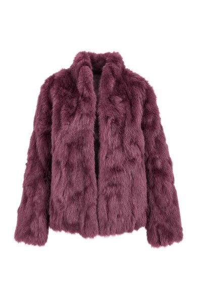 CHAQUETA PELO DE CONEJO MORADO PC-LLL5566-35