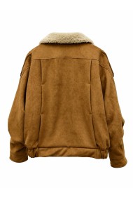 Chaqueta Mujer Efecto Ante Con Cuello Borreguito TY-M9506