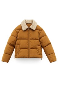 Chaqueta Acolchada Mujer Con Cuello Borreguito TY-M9507