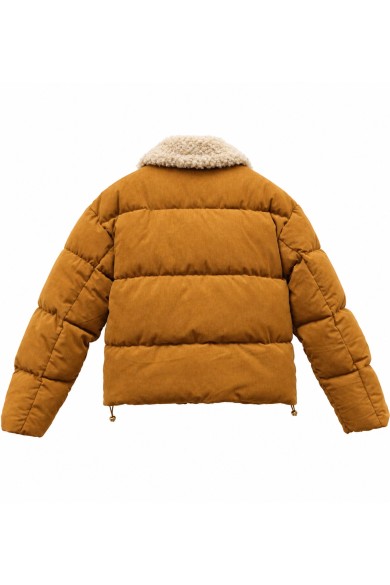 Chaqueta Acolchada Mujer Con Cuello Borreguito TY-M9507