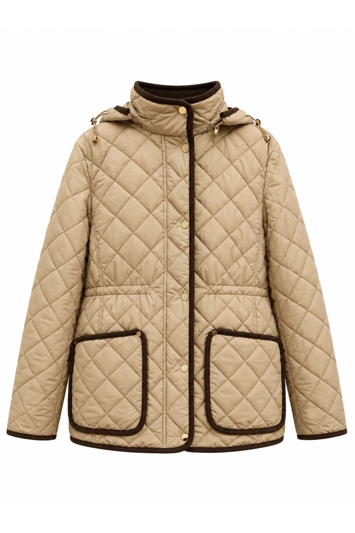 Chaqueta Acolchada Mujer Con Capucha Y Bolsillos TY-M9562