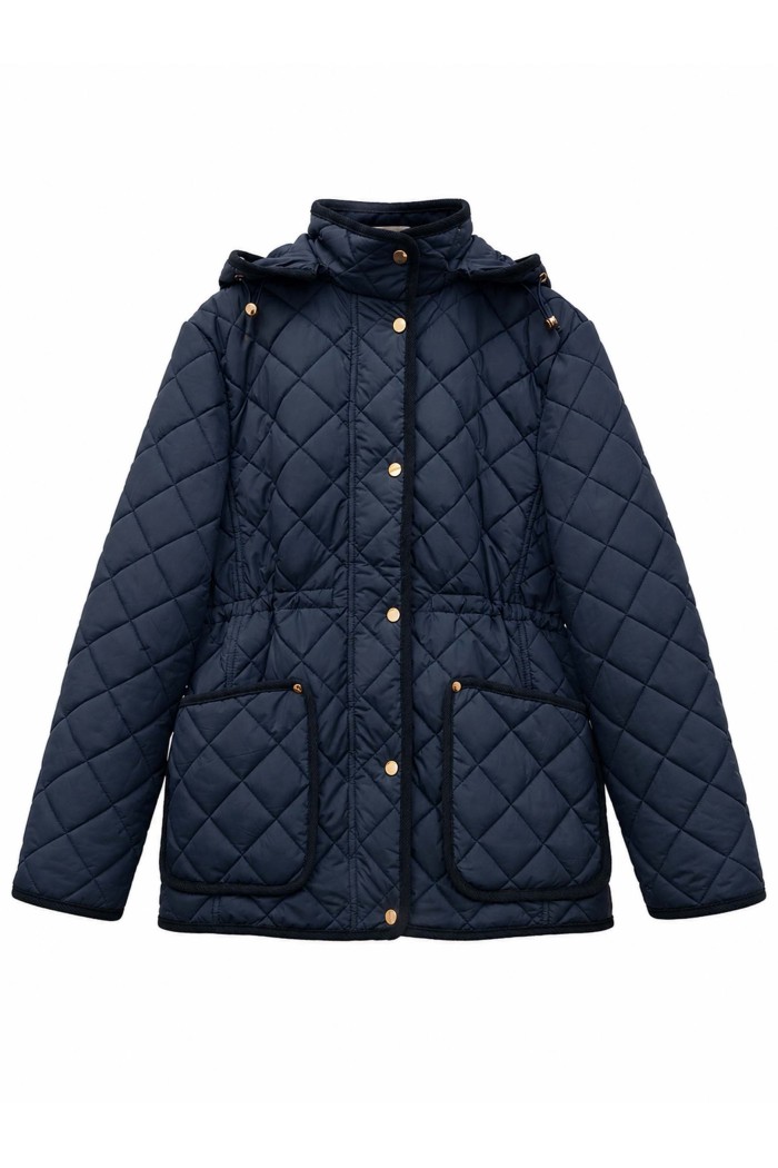 Chaqueta Acolchada Mujer Con Capucha Y Bolsillos TY-M9562