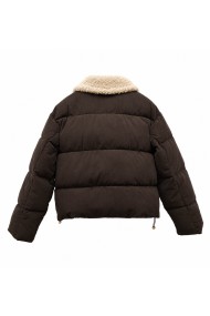 Chaqueta Acolchada Mujer Con Cuello Borreguito TY-M9507