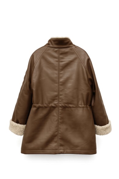 Chaqueta Mujer Polipiel Con Borreguito TY-M9330
