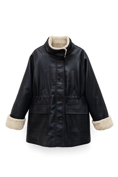Chaqueta Mujer Polipiel Con Borreguito TY-M9330