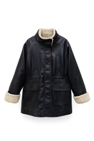 Chaqueta Mujer Polipiel Con Borreguito TY-M9330
