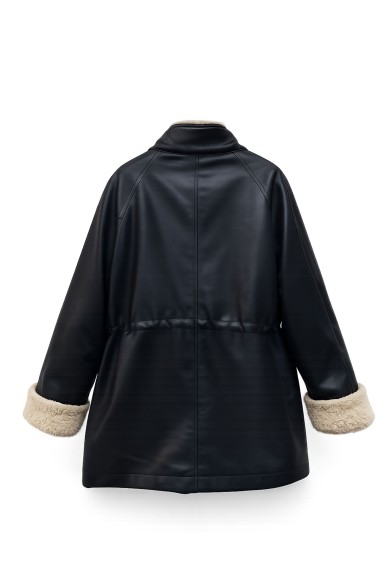 Chaqueta Mujer Polipiel Con Borreguito TY-M9330