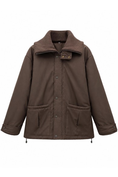 Chaqueta Acolchada Mujer Con Cuello Canalé Y Bolsillos TY-M9516