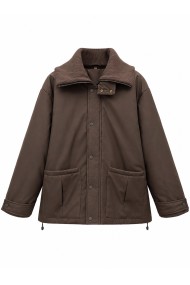 Chaqueta Acolchada Mujer Con Cuello Canalé Y Bolsillos TY-M9516