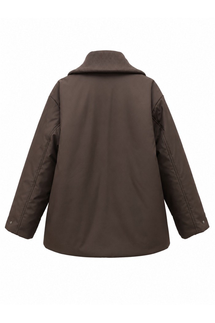 Chaqueta Acolchada Mujer Con Cuello Canalé Y Bolsillos TY-M9516