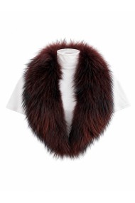 CUELLO CON PINZA PELO DE MARMOTA PC-LLL5533 COLOR GRANATE