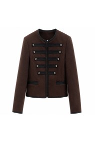 Chaqueta Corta De Mujer Estilo Militar Con Ribetes TB-M2699