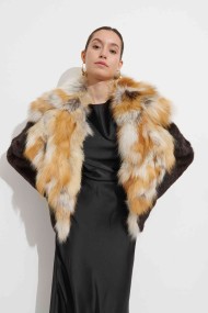 Chaqueta De Pelo De Conejo Con Cuello De Pelo De Zorro PC-LLL5878
