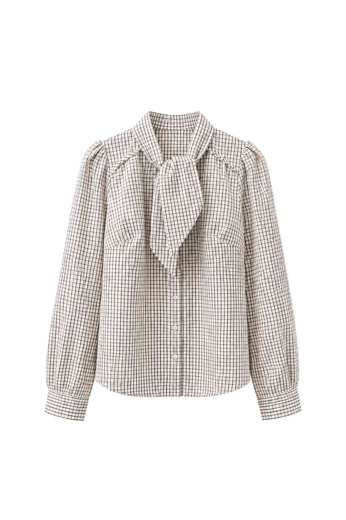 Blusa Con Lazada Y Manga Larga FBZMR22488