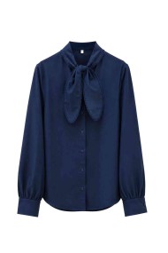 Blusa Satinada Con Lazada Y Manga Larga FBZMR22484